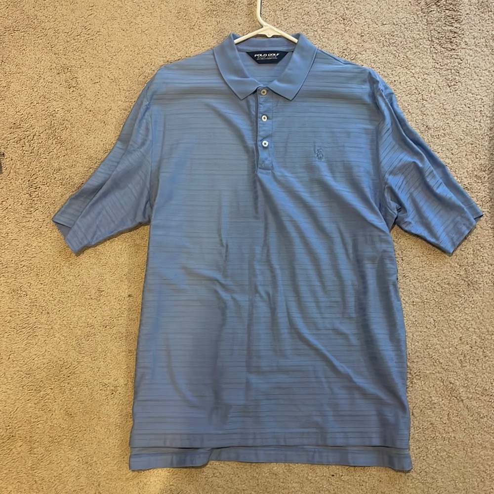 Ralph Lauren Large Light Blue Polo Shirt. Excellent condition. 100% Pima Cotton.